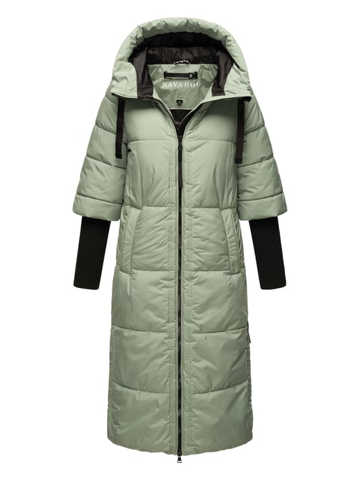 Navahoo Women's Quilted Jacket Ciao Meow – Extra Long & Warm - Image 1