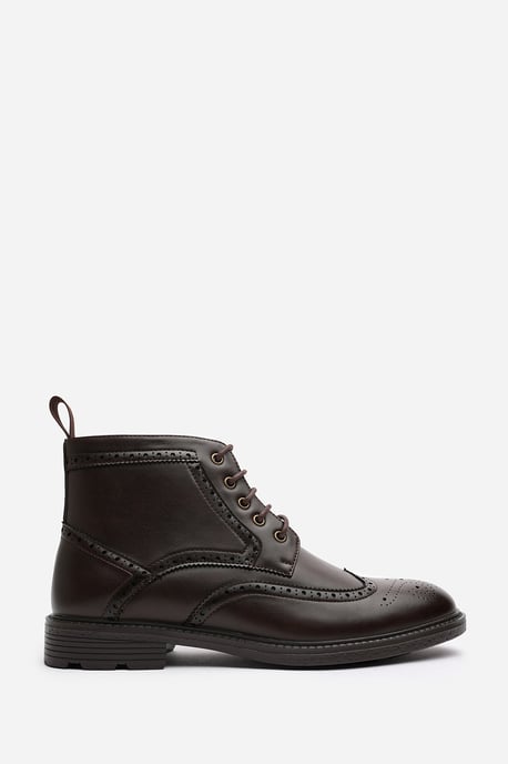 Wheres That From Mens 'Finley' Brogue Lace Up Ankle Boots - Image 2
