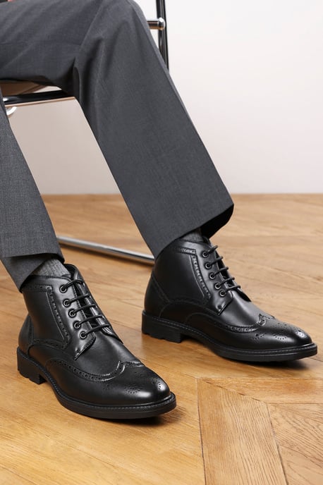 Wheres That From Mens 'Finley' Brogue Lace Up Ankle Boots - Image 1