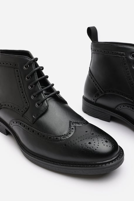 Wheres That From Mens 'Finley' Brogue Lace Up Ankle Boots - Image 5