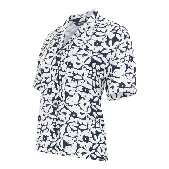 Regatta Dames/Dames Salise Bloemen Lichtgewicht Shirt (Marine, Wit) - Image 3