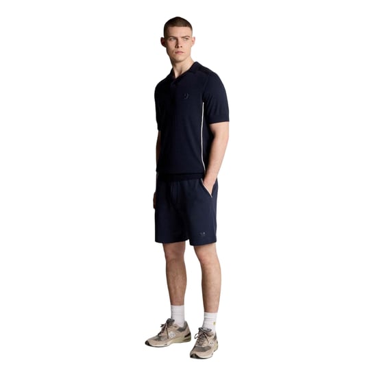 Lyle & Scott Heren Gebreid Naad Poloshirt met Tip (Blauw) - Image 5