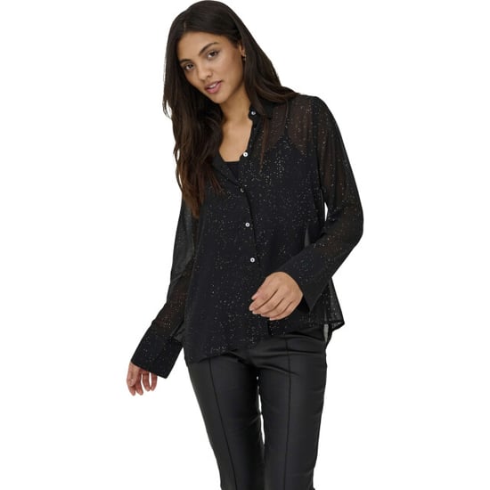 Only Onlstar life l/s grace glitter shirt wvn black/the - Image 2