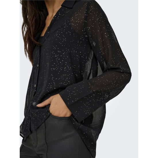 Only Onlstar life l/s grace glitter shirt wvn black/the - Image 3