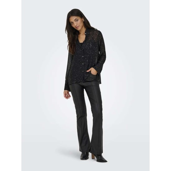 Only Onlstar life l/s grace glitter shirt wvn black/the - Image 6