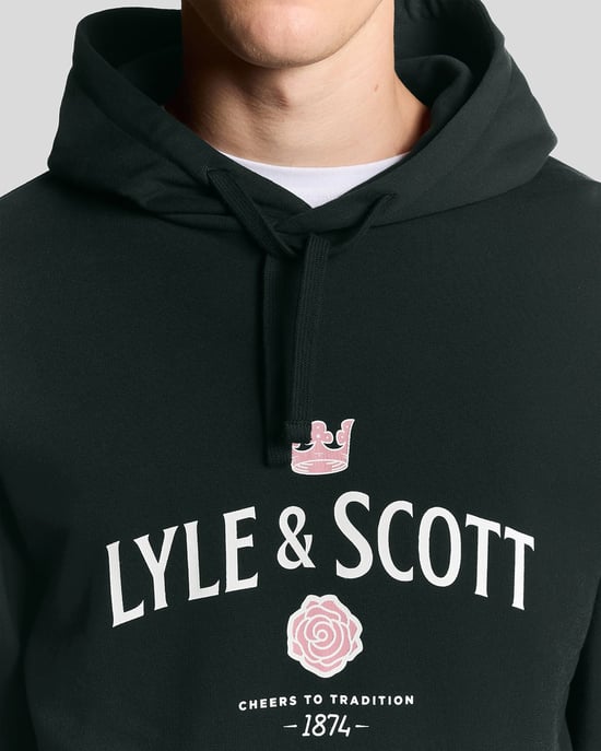 Lyle & Scott Cheers Graphic Loopback Hoodie - Marinblå - Image 3