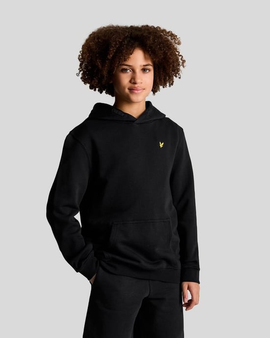 Lyle & Scott Boys' Loopback Cotton Hoodie - Black - Image 1