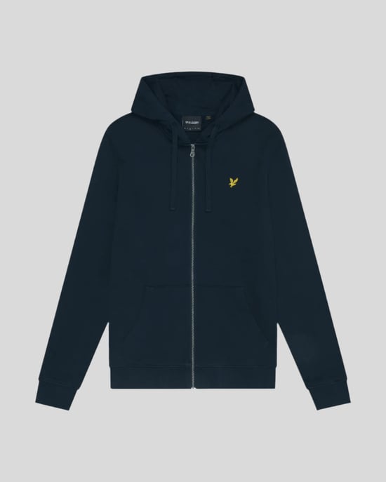 Lyle & Scott Loopback katoenen hoodie met volledige ritssluiting - marineblauw - Image 5