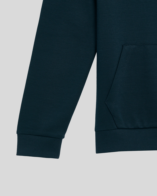 Lyle & Scott Pojkars Brushback Fleece Hoodie - Marinblå - Image 3