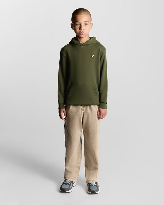Lyle & Scott Jongens Loopback Katoenen Hoodie - Groen - Image 2