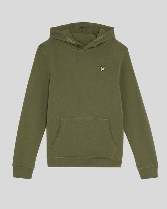 Lyle & Scott Jongens Loopback Katoenen Hoodie - Groen - Image 5
