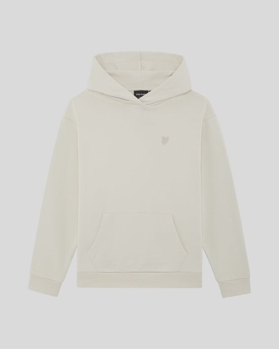 Lyle & Scott Boys' Heavy Weight Drop Shoulder Hoodie - White - Image 1