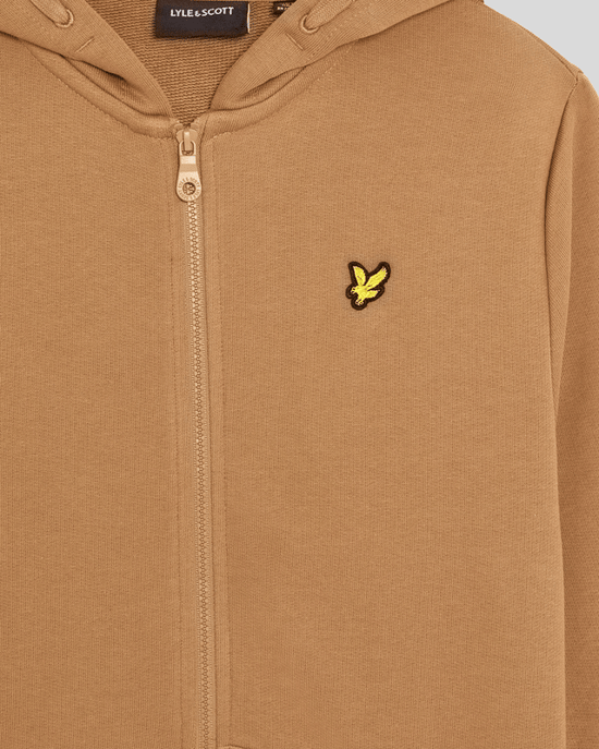 Lyle & Scott Boys' Zip Through Hoodie - Brown - Image 3