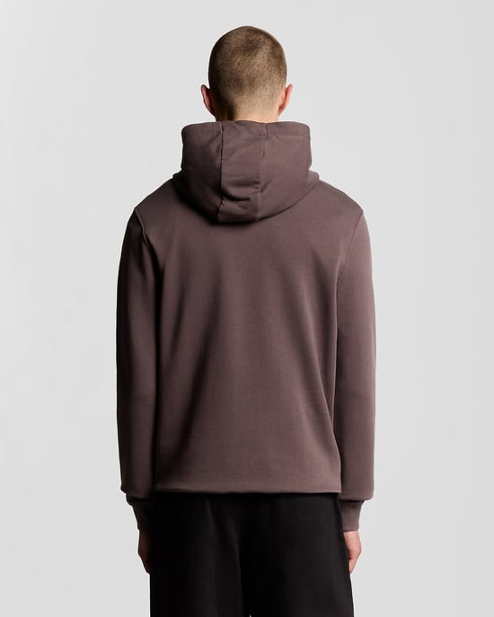 Lyle & Scott Loopback Cotton Full Zip Hoodie - Brown - Image 4