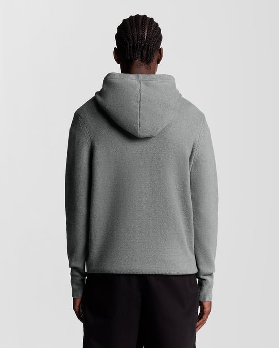 Lyle & Scott Stickad Hoodie med Manus - Grå - Image 4