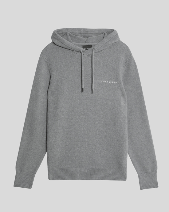 Lyle & Scott Stickad Hoodie med Manus - Grå - Image 5