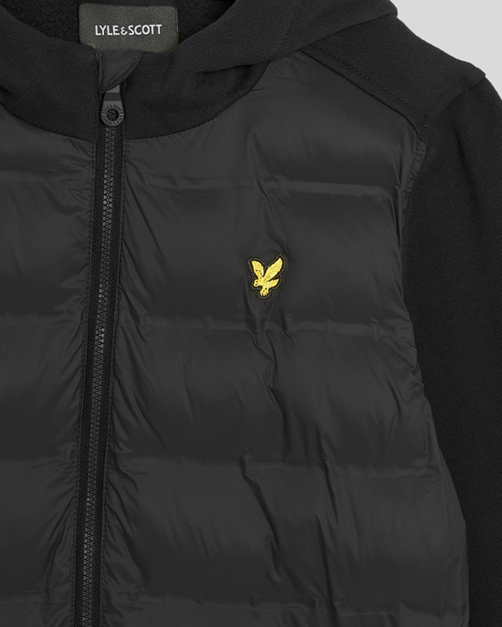 Lyle & Scott Hybride Hoodie voor Jongens - Zwart - Image 3