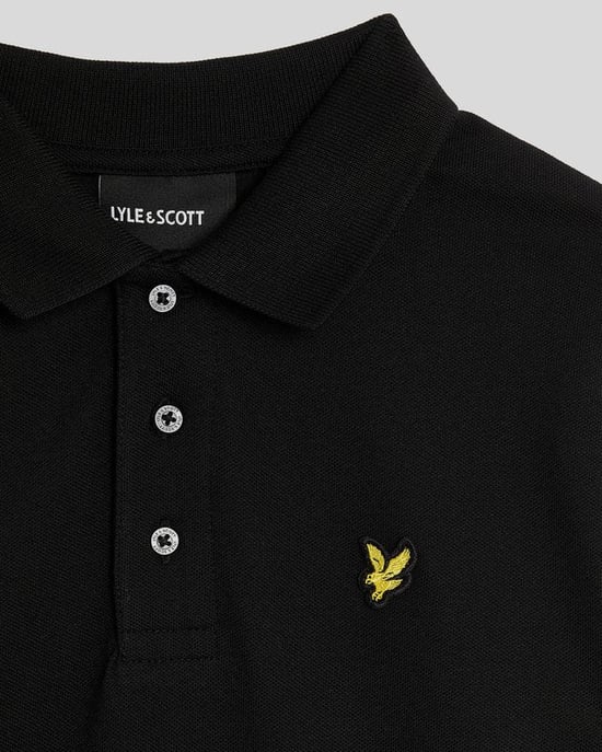 Lyle & Scott Jongens Poloshirt met Lange Mouwen van Katoen - Zwart - Image 2