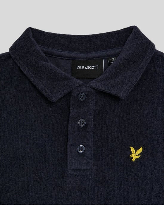 Lyle & Scott frottépikétröja för pojkar - Marinblå - Image 2