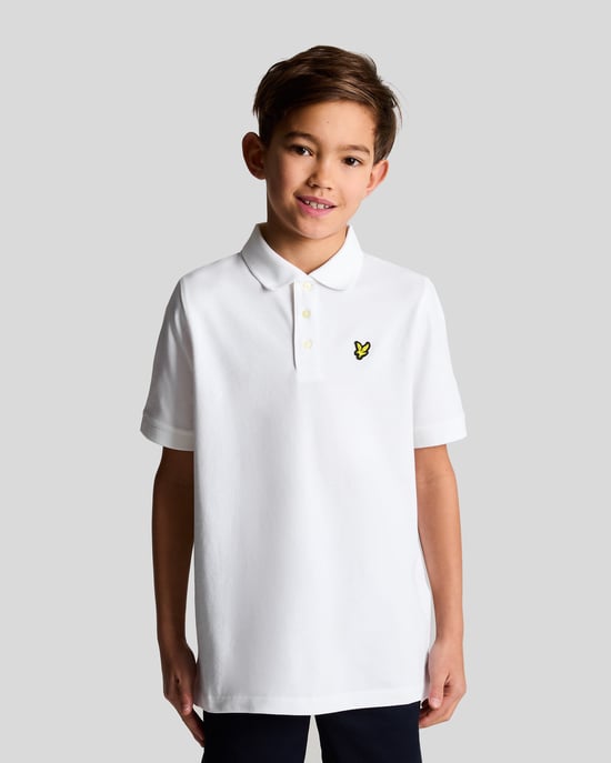 Lyle & Scott Boys' Cotton Polo Shirt - White - Image 1