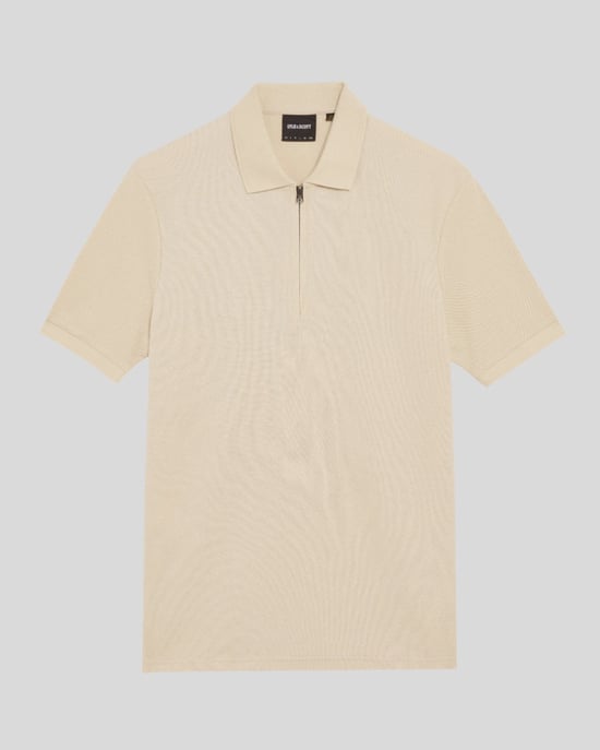 Lyle & Scott Ottoman poloshirt met halve rits - grijs - Image 5