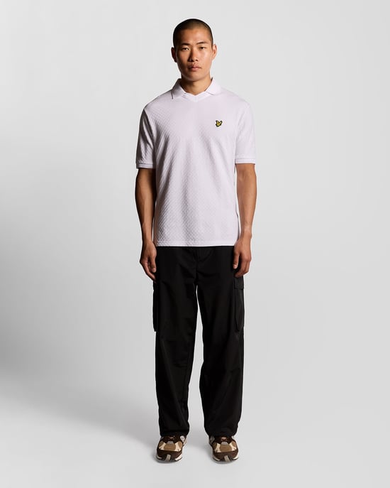 Lyle & Scott Football Collar Poloshirt - Wit - Image 2