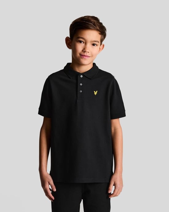 Lyle & Scott Boys' Cotton Polo Shirt - Black - Image 1