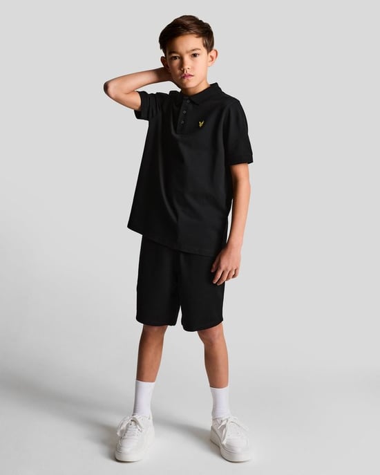 Lyle & Scott Boys' Cotton Polo Shirt - Black - Image 2