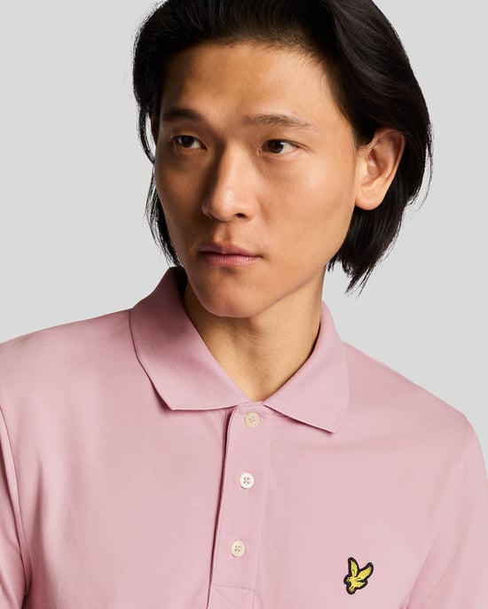 Lyle & Scott katoenen poloshirt - roze - Image 4