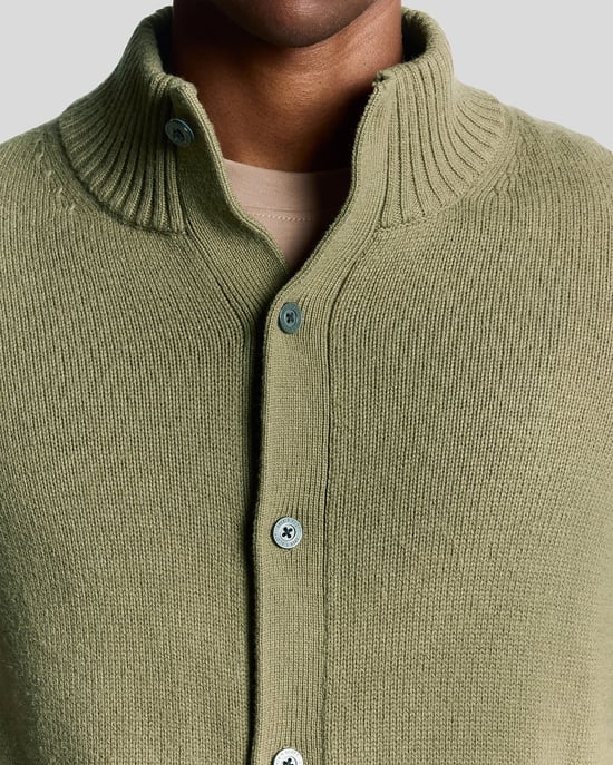 Lyle & Scott wolmix vest - groen - Image 3