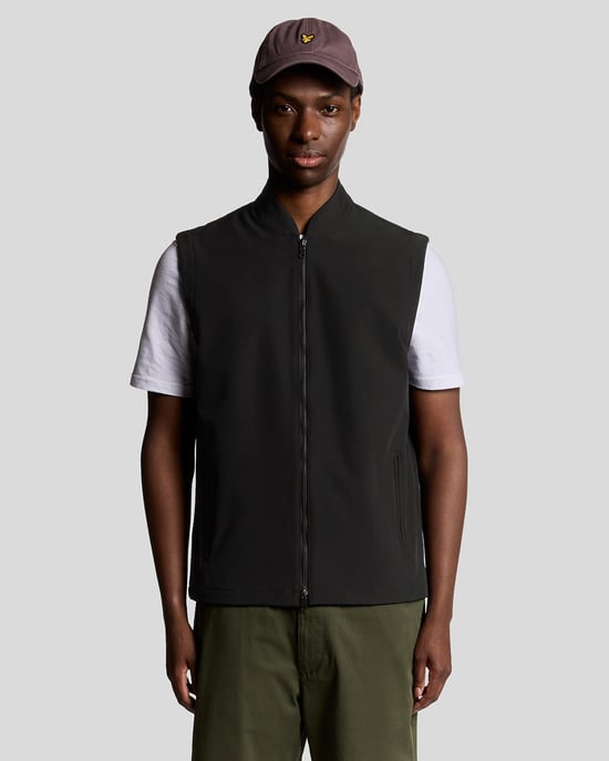 Lyle & Scott Technical Stretch Softshell Gilet - Zwart - Image 1