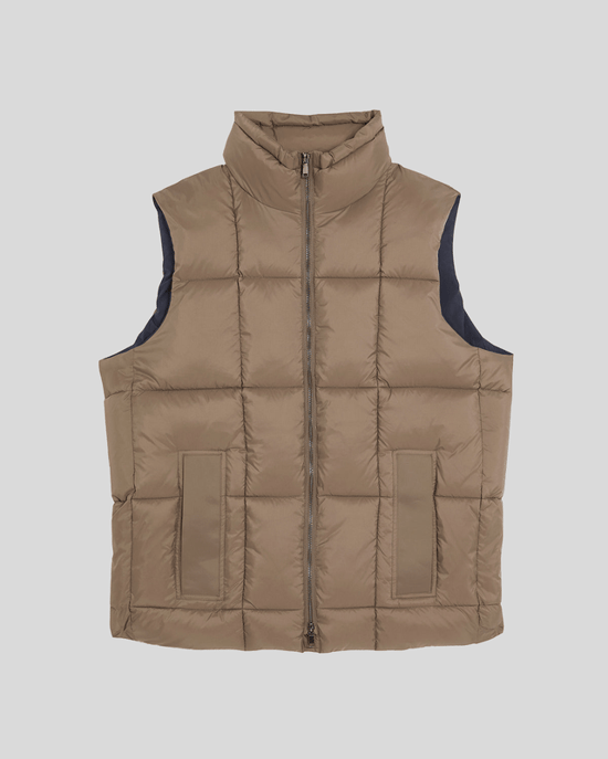 Lyle & Scott Square Cocoon Puffer Väst - Brun - Image 5
