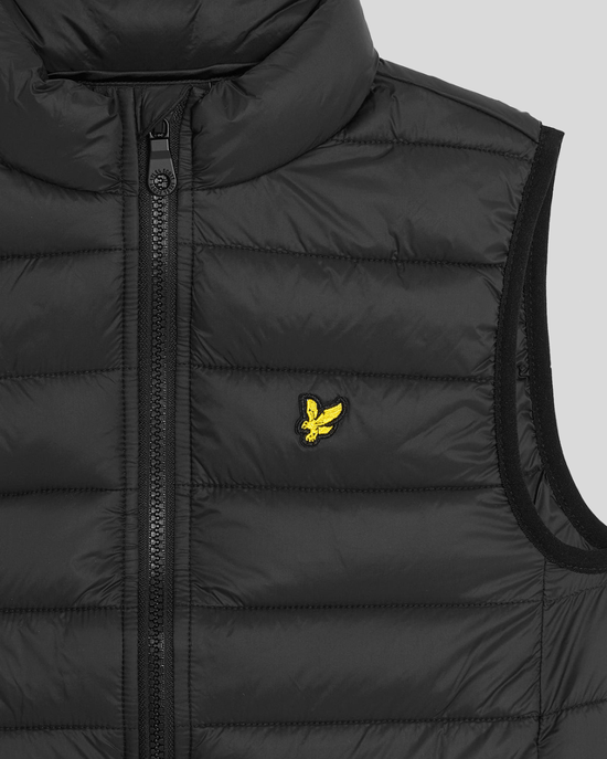 Lyle & Scott jongens lichtgewicht gewatteerd vest - zwart - Image 3