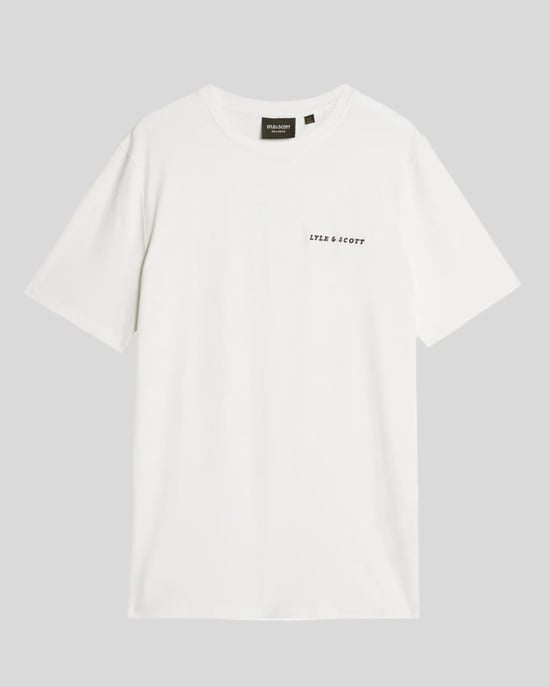 Lyle & Scott Script Logo Bomull Crew Neck T-Shirt - Vit - Image 5