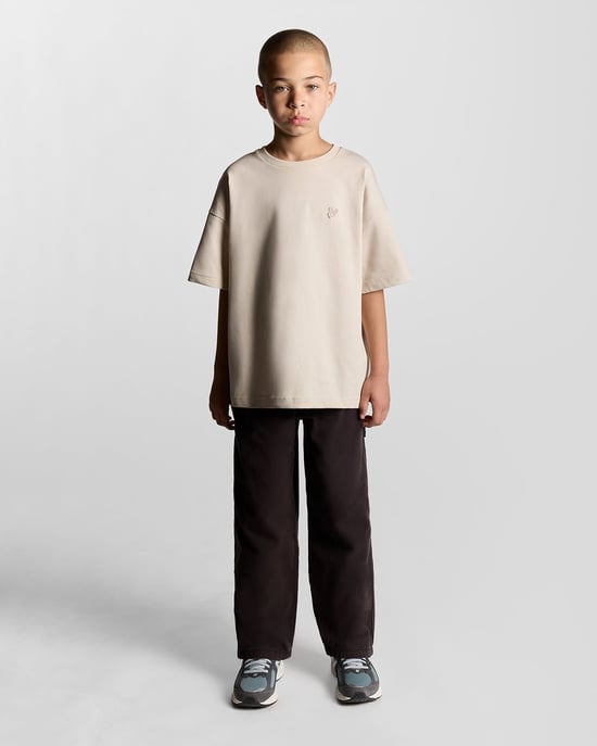 Lyle & Scott jongens zwaargewicht relaxed T-shirt - wit - Image 2
