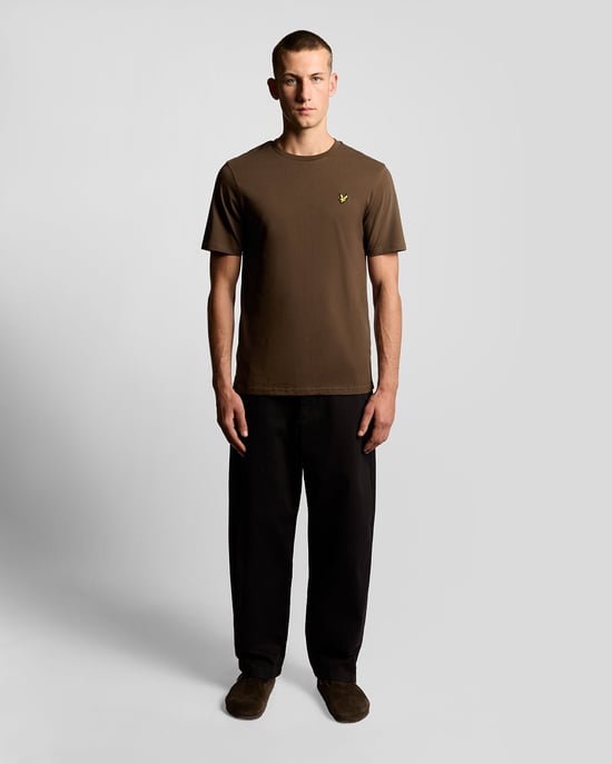 Lyle & Scott katoenen T-shirt met ronde hals - bruin - Image 2