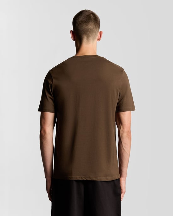 Lyle & Scott katoenen T-shirt met ronde hals - bruin - Image 4