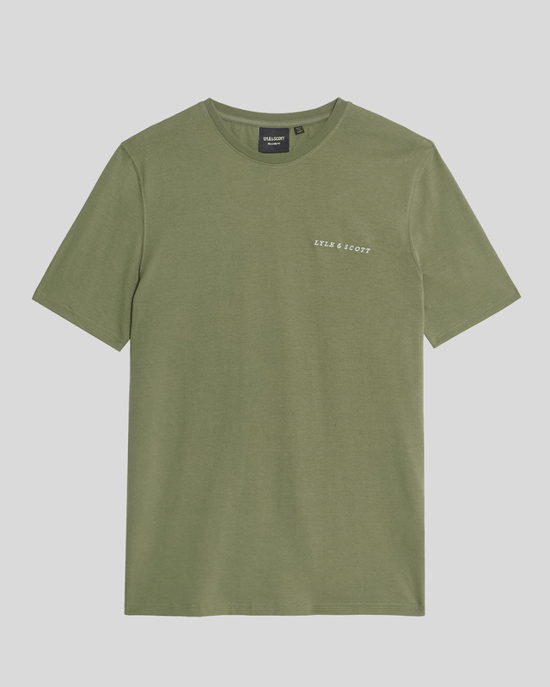 Lyle & Scott Script Logo Katoenen Rundhals T-shirt - Groen - Image 5