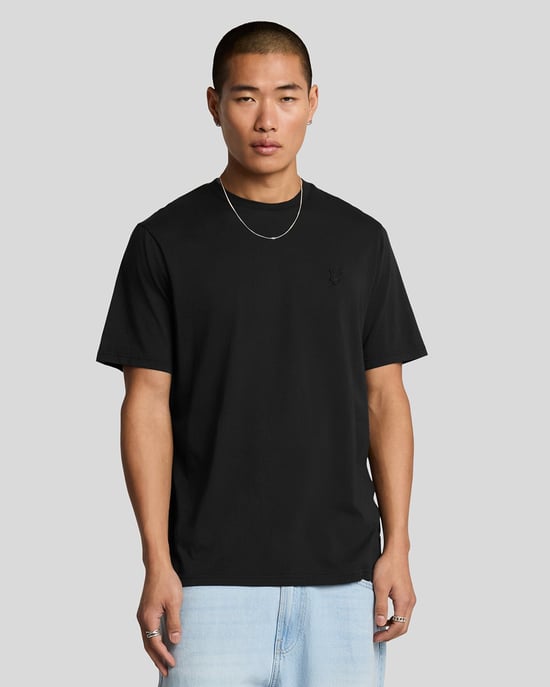 Lyle & Scott Superfine Katoenen T-shirt - Zwart - Image 1