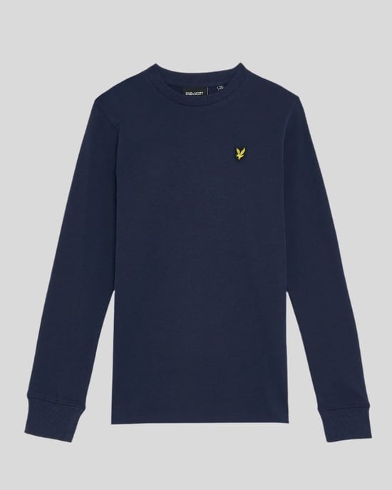 Lyle & Scott Jongens T-shirt met lange mouwen van katoen - Marineblauw - Image 1