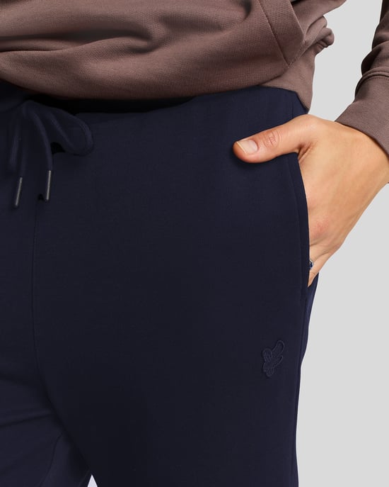 Lyle & Scott Superfine Katoenen Slim Joggingbroek - Marineblauw - Image 4