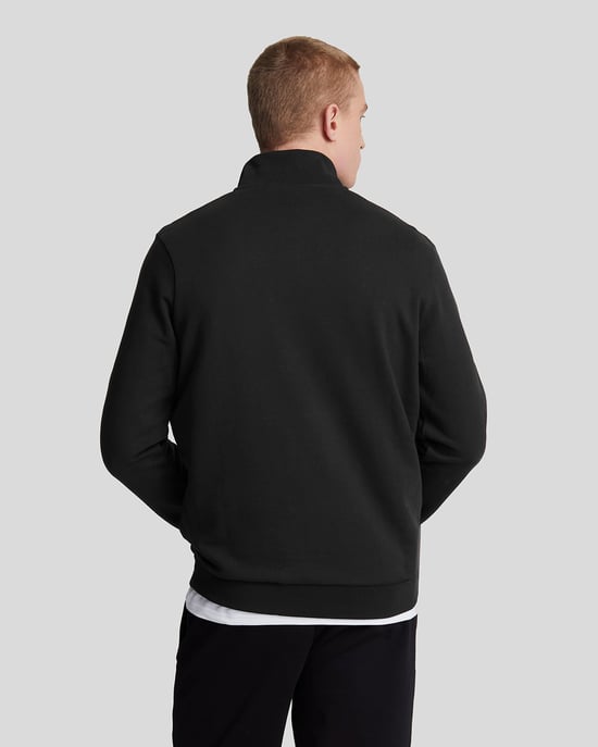 Lyle & Scott Cotton Loopback 1/4 Zip Sweatshirt - Black - Image 3