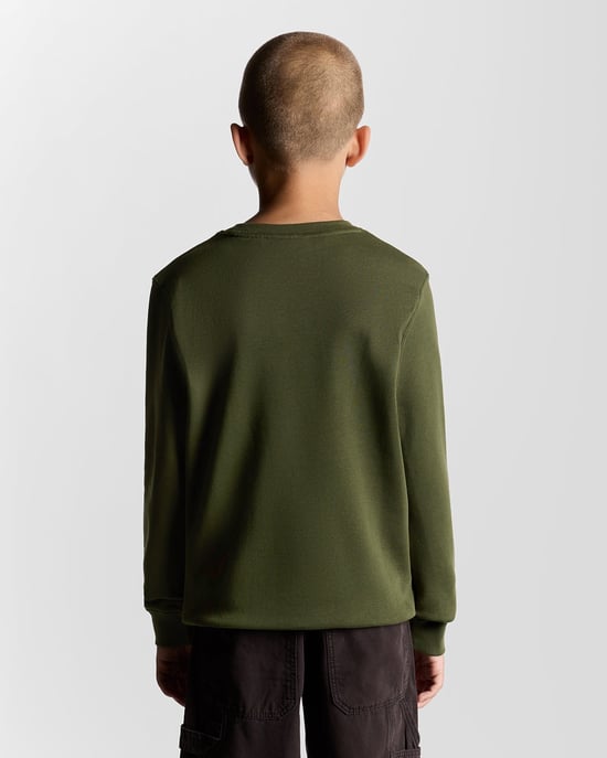 Lyle & Scott Boys' Classic Crew Neck Sweatshirt - Green - Image 4