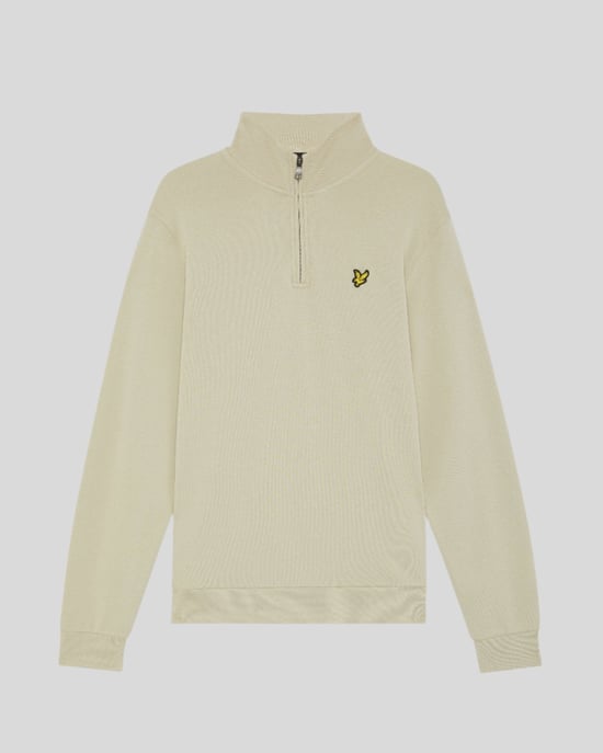 Lyle & Scott Cotton Loopback 1/4 Zip Sweatshirt - Grå - Image 5