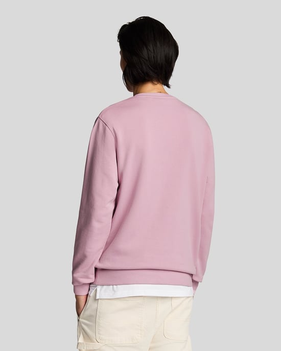 Lyle & Scott Bomulls-tröja med rund halsringning - Rosa - Image 3