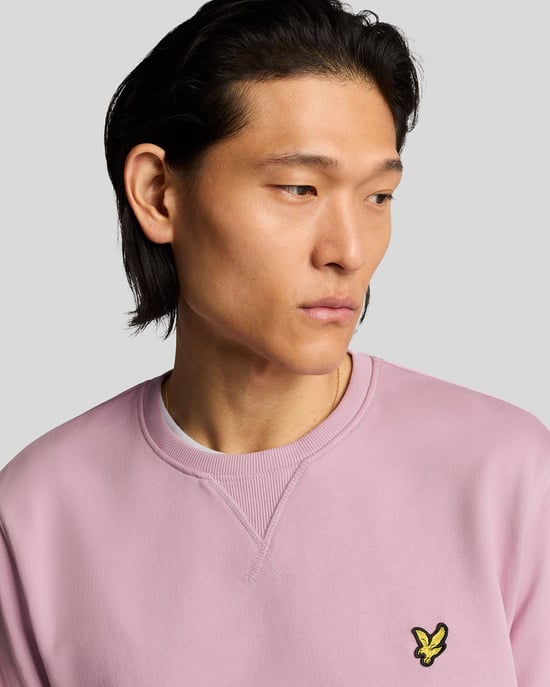 Lyle & Scott Bomulls-tröja med rund halsringning - Rosa - Image 4