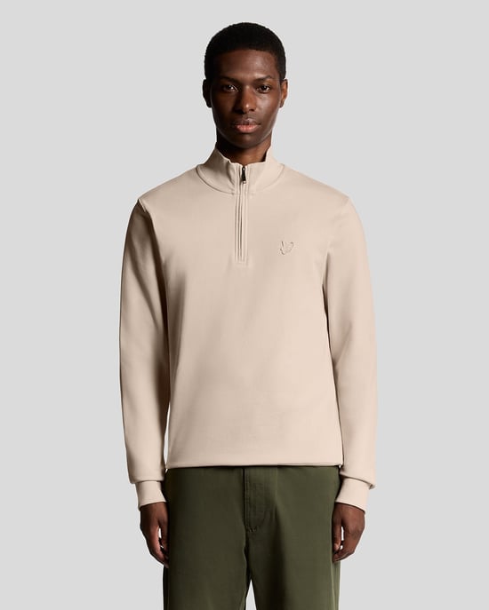 Lyle & Scott Superfine Katoenen 1/4 Rits Sweatshirt - Roze - Image 1