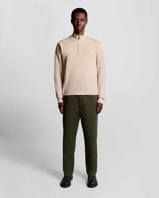 Lyle & Scott Superfine Katoenen 1/4 Rits Sweatshirt - Roze - Image 2