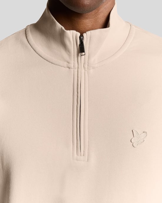 Lyle & Scott Superfine Katoenen 1/4 Rits Sweatshirt - Roze - Image 3