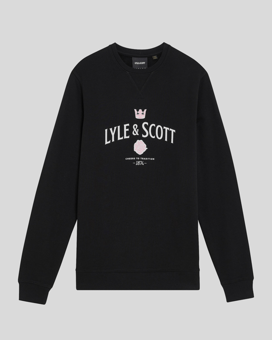 Lyle & Scott Cheers Graphic Crew Neck Sweatshirt - Zwart - Image 5